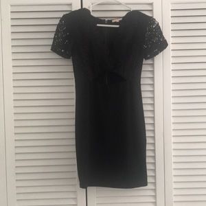 Black mini dress with lace top ! 🔥